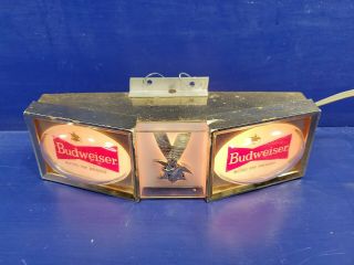 Vintage Budweiser Bud Beer Bar Lamp Sign Light Retro Gold Logo Rare Collectible