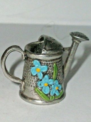 A Pewter Stephen Frost Hand Painted Thimble Of - - A Watering Can - -