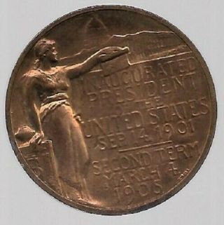 THEODORE ROOSEVELT SECOND INAUGURATION POLITICAL MEDAL 2