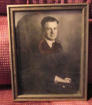 Vintage Framed Photo Of Man In Suit Gold Wood Frame 9 3/4 X 7 3/4