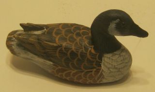 Vintage Hand Carved & Painted Miniature Wooden Duck Decoy Details Nr