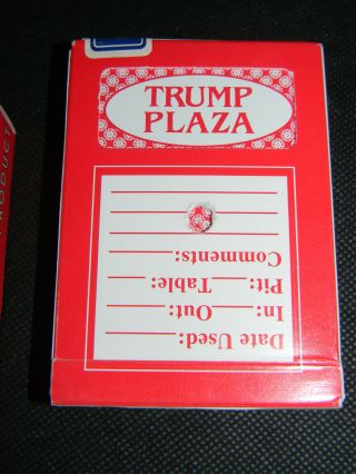 Deck Of Trump Plaza Hotel Casino Playing Cards President Donald Atlantc City Nj