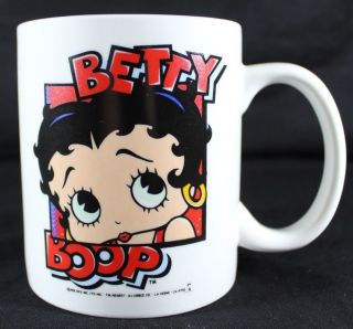 Betty Boop Coffee Cup Mug 1996 Kfs Inc Tim Hearst White Cartoon Character