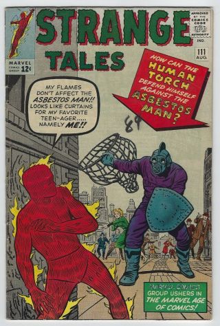 Strange Tales 111 (1963 Marvel) 1st App Baron Mordo,  2nd Dr Strange,  Lee,  G,  /vg
