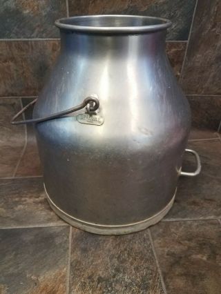 Vtg Stainless Steel Delaval Milk Can Bucket 5 Gallon Pail Farm Dairy