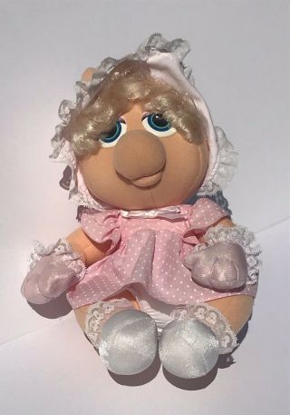 Vintage 1983 Hasbro Softies Jim Henson Muppet Babies Miss Piggy Baby Doll Plush