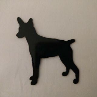 Rat Terrier Refrigerator Magnet Black Silhouette Made In The Usa