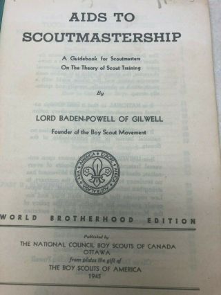 1945 Aids to Scoutmastership by Baden Powell 2