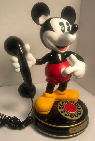 Vintage Disney Mickey Mouse 1997 Telemania Telephone Phone - Collectable