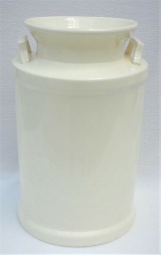 Large Antique/vtg 17 " Ivory Ironstone Cream Milk Jug Container Planter Pot 1948