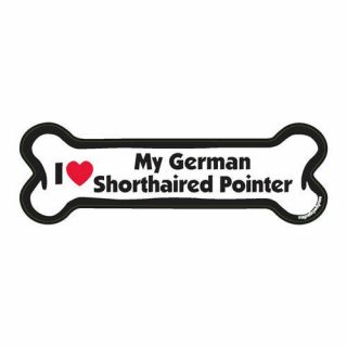 I Love My German Shorthaired Pointer Dog Bone Car Magnet