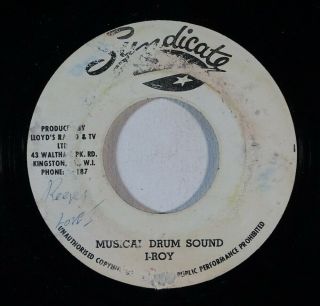Reggae 45 I Roy Musical Drum Sound On Syndicate