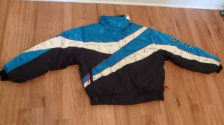 Vintage Polaris Indy Snowmobile Jacket Womens Xl Teal/black/white Usa