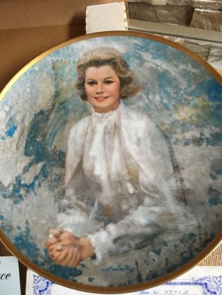 Hamilton 10 3/8 " Round Princess Grace Kelly Of Monaco Collector Plate W/box,