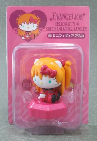 Evangelion Hello Kitty Shikinami Asuka Mini Figure Authentic Sanrio Japan