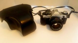 Vintage Canon Ae - 1 35mm Slr Film Camera & Fd 50mm Lens