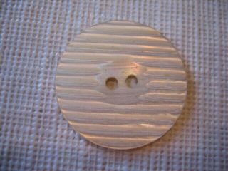 Vintage Medium 1 " Mother Of Pearl Mop Shell Carved Sew Thru Button Pd59