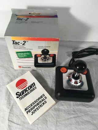 Vintage Tac - 2 Joystick Controller Rare - Commodore Vic/64/128 Atari