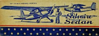 30 " Luscombe Silvaire Sedan Vintage Balsa Model Airplane Kit Cleveland It - 112