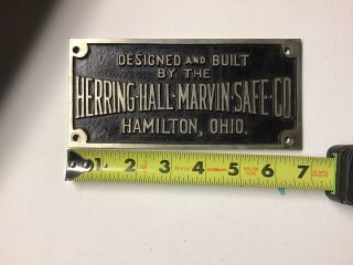Vintage Herring Hall Marvin Safe Builder 