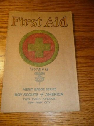 Boy Scout Merit Badge Tan Cover,  First Aid,  Scouting,  Boyscouts,  Bsa