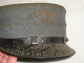 Civil War era Pennsylvania Fireman ' s Hat or Cap with Leather Brim Century No.  2 2