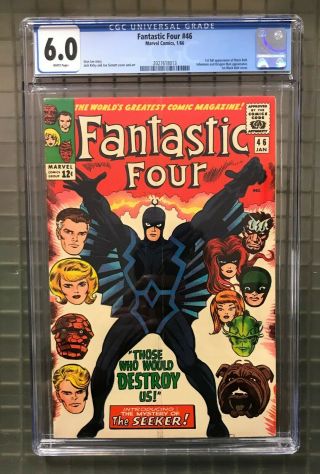 Fantastic Four 4 46 Marvel Comics 1966 Cgc 6.  0 Black Bolt 1st Full Appearance