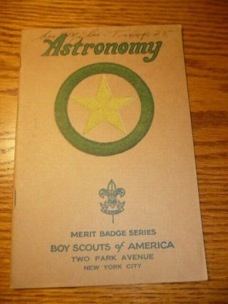 Boy Scout Merit Badge Tan Cover,  Astronomy,  Scouting,  Boyscouts,  Bsa,  Oa
