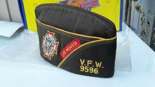 VFW chapter 9596 Life Member Veterans of Foreign Wars Hat/cap.  7 1/2 York 3