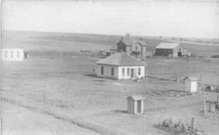 Barber County C - 1910 Sun City Kansas Rppc Photo Postcard 10964