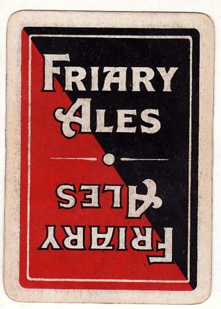 Old Eng Wide Friary Ales 3 Single Vintage Swap/playing Card