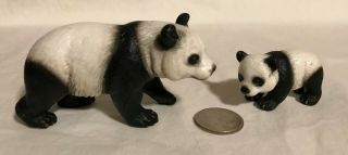 Schleich Panda Bear Family Mom & Cub Baby Retired Animal Figures Toy