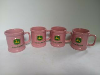 John Deere Pink Coffee Mugs Set Of 4 Encore
