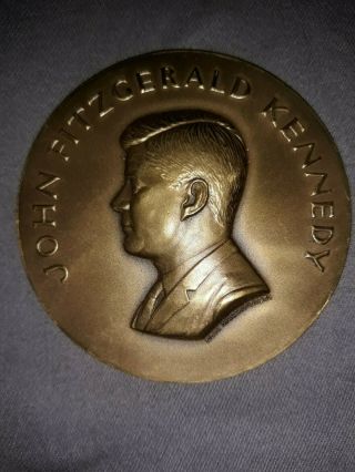 Medallic Art Co.  John Fitzgerald Kennedy Bronze Medal 2.  75 "