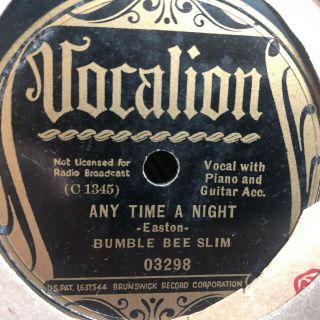 Bumble Bee Slim Vocalion 03298 Blues 78 Rpm V,