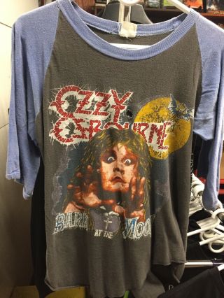 Ozzy Osbourne Vintage T Shirt Bark At The Moon Motley Crue Large