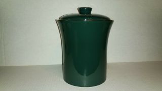 GEVALIA COFFEE CANISTER WITH LID - HUNTER GREEN WITH GOLD TRIM 3