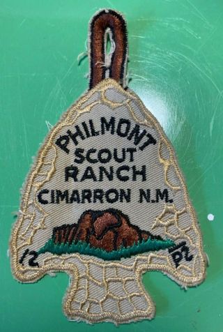 Vintage Boy Scouts Of America Patch Philmont Ranch Cimarron N.  M.  Arrowhead