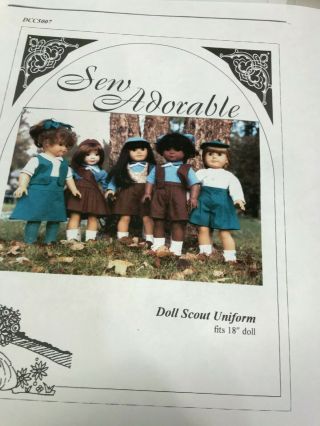 Sew Adorable Doll Scouts Uniform For 18 Inch Dolls Like American Girl P150