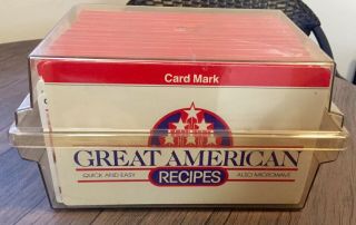 Vintage 1988 Great American Recipes Cards Complete Set Groups 1 - 18 (1,  223 Cards)