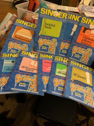 9 Vintage 1972 Singer Sewing Series For Home And Fashion Books