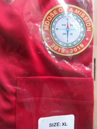 Loyal Order of Moose 2018 - 19 On A Mission Membership Campaign Shirt XL Red NIP 3