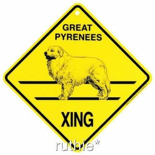 Great Pyrenees Dog Crossing Xing Sign