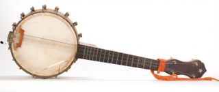 Vintage 4 String Wood Star Banjo Musical Instrument