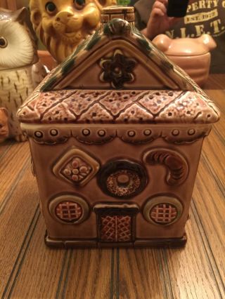 Vintage Japan Gingerbread House Cookie Jar