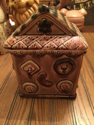Vintage Japan Gingerbread House Cookie Jar 2