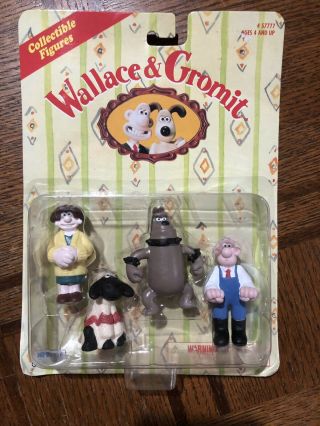 1989 Irwin Toys On Card Wallace And Gromit Collectible Figures - 4 On Card