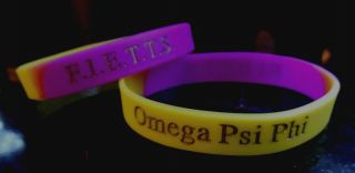 10 Pack: Omega Psi Phi Multi Color Wristband: Armband: 2 Sided: Purple & Gold