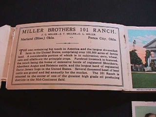 MILLER BROTHERS 101 RANCH,  PONCA CITY,  OKLAHOMA 20 VIEW POSTCARD FOLDER 3
