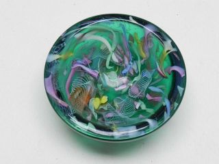 Vintage Fratelli Toso Murano Art Glass Bowl Heavy Thick Glass 4 1/2 "